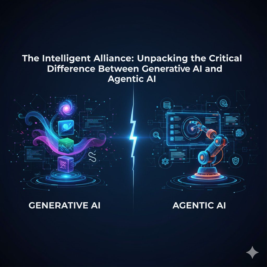 The Intelligent Alliance: Unpacking the Critical Difference Between Generative AI and Agentic AI